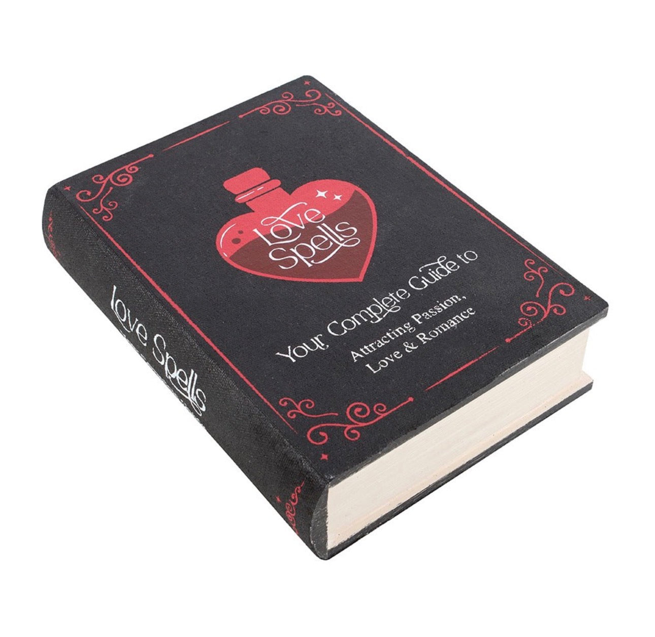 CAJA DE ALMACENAMIENTO CON FORMA DE LIBRO DE HECHIZOS DE AMOR
