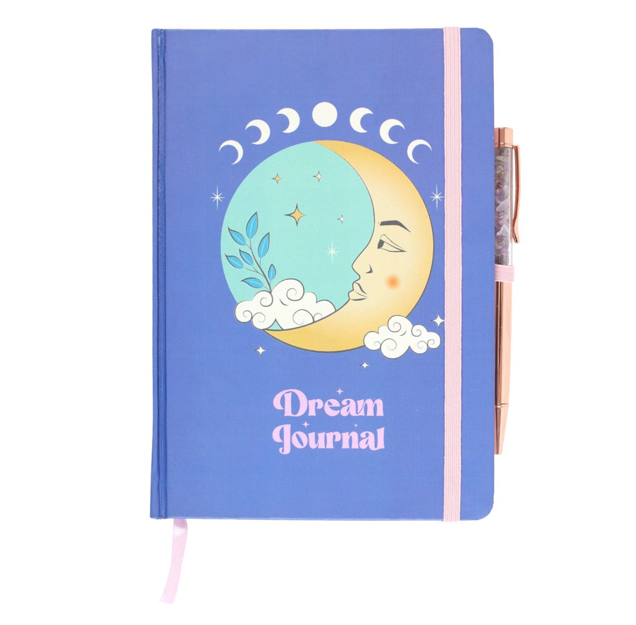 Libreta El diario de sueños lunares con bolígrafo de amatista