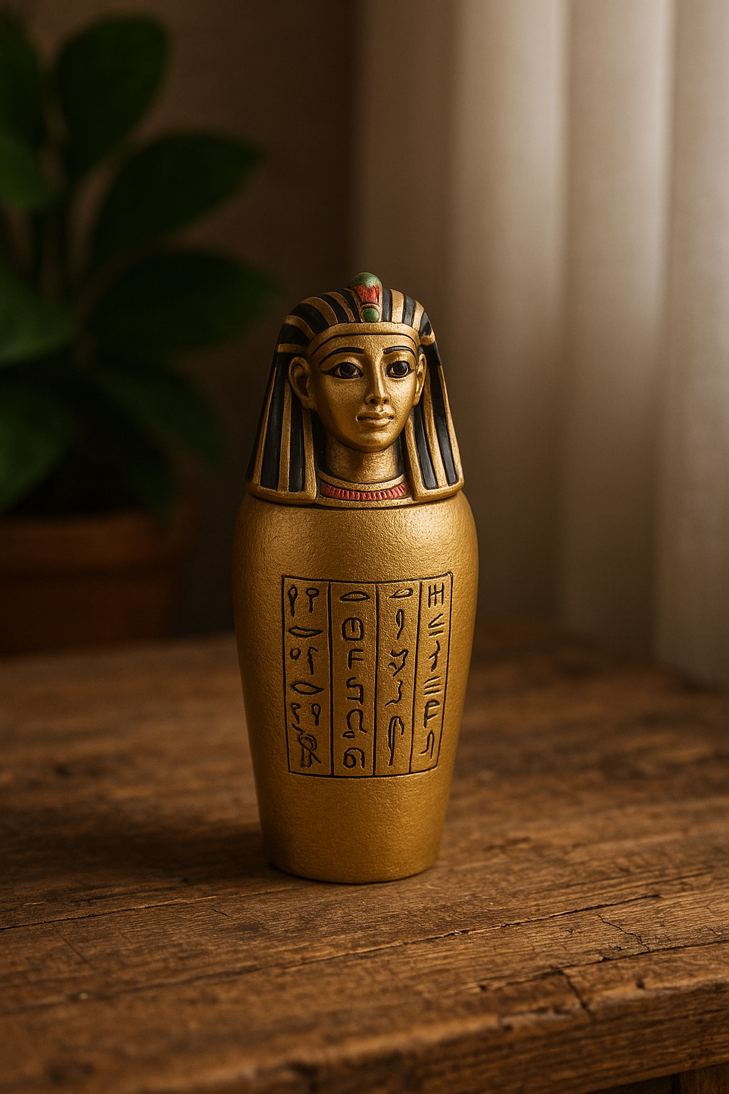 Vaso Canopo dioses Egipcios Dorados