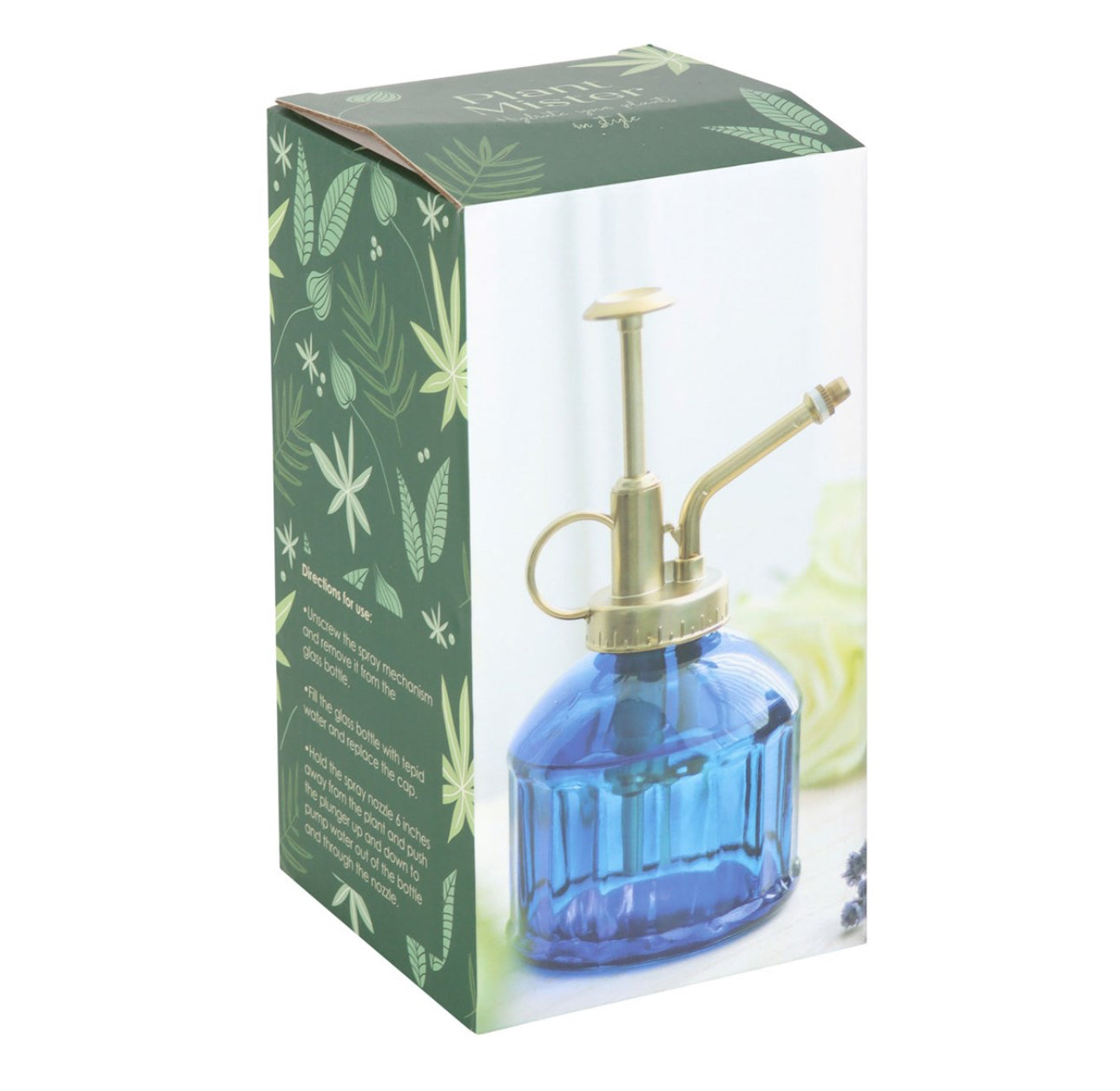 Pulverizador Vidrio Azul para plantas