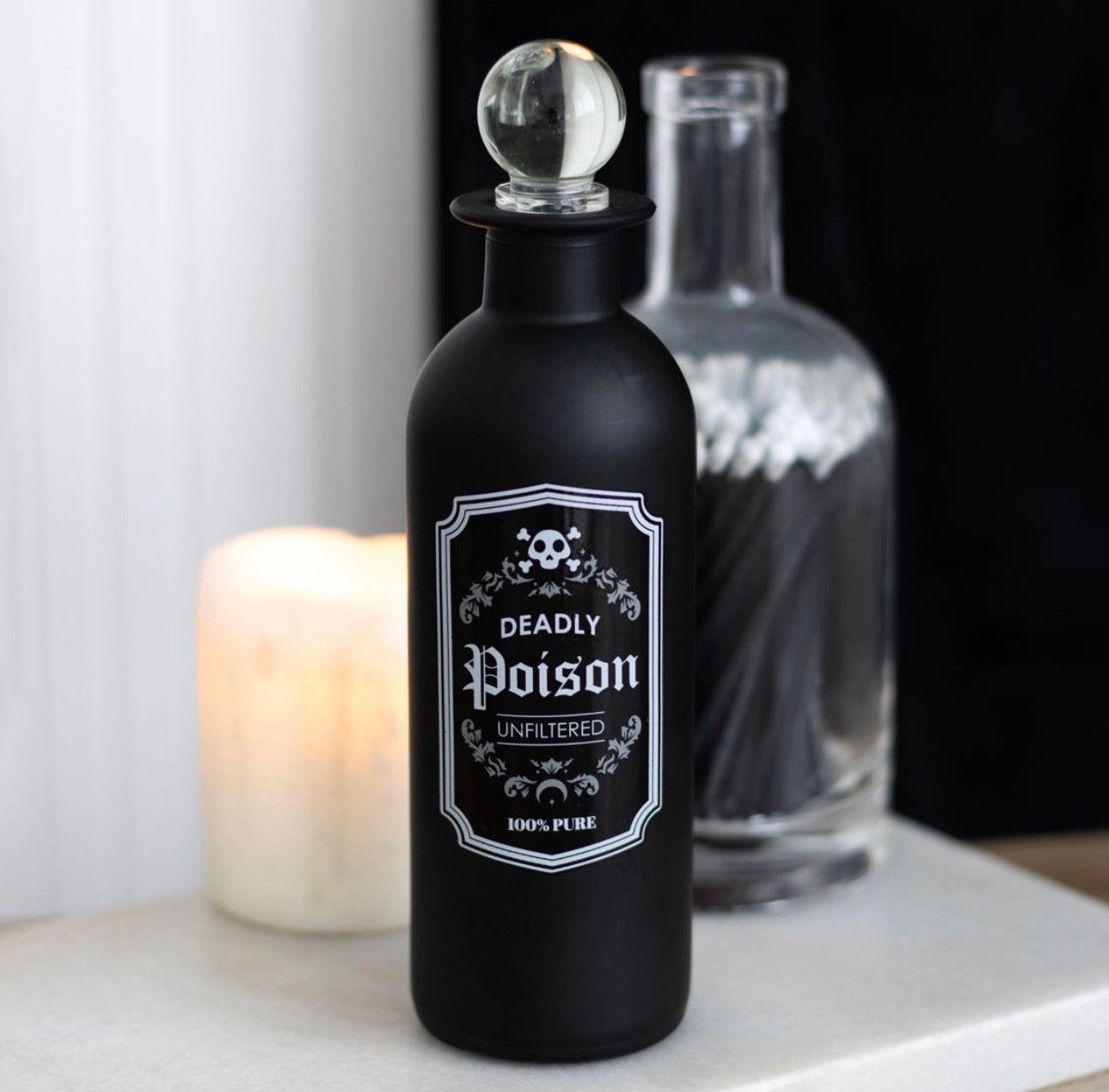 BOTELLA DE POCIÓN DE VIDRIO DECORATIVA