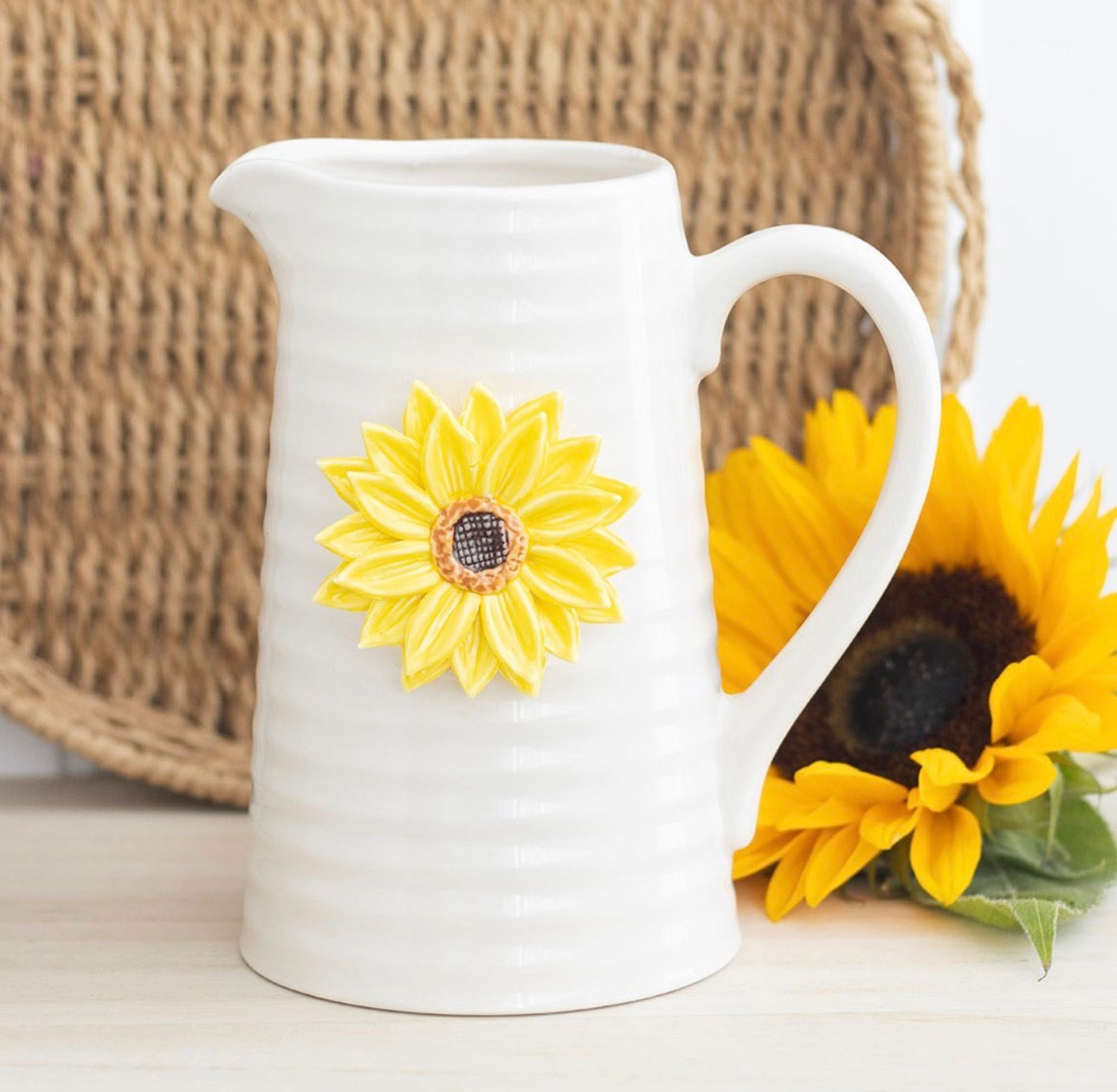 Jarra de cerámica con forma de girasol en 3D de Hello Sunshine