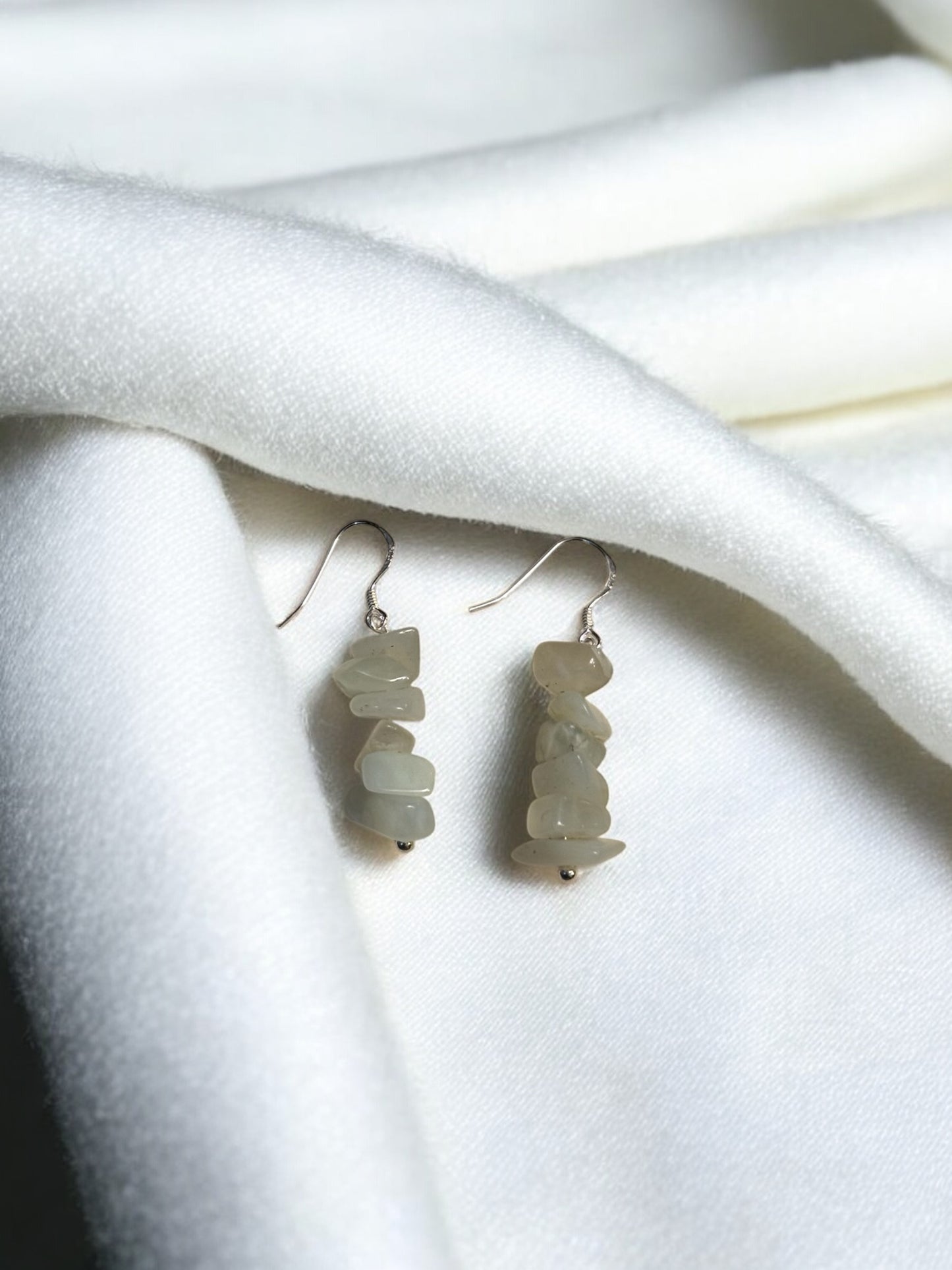 Pendientes de jade plata de ley