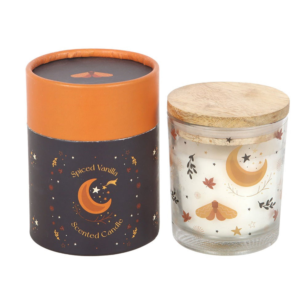 Vela de vainilla especiada con magia otoñal