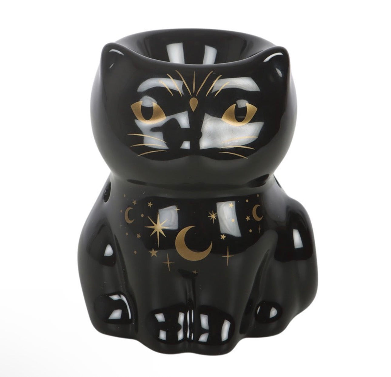 QUEMADOR DE ACEITE MÁGICO GATO NEGRO