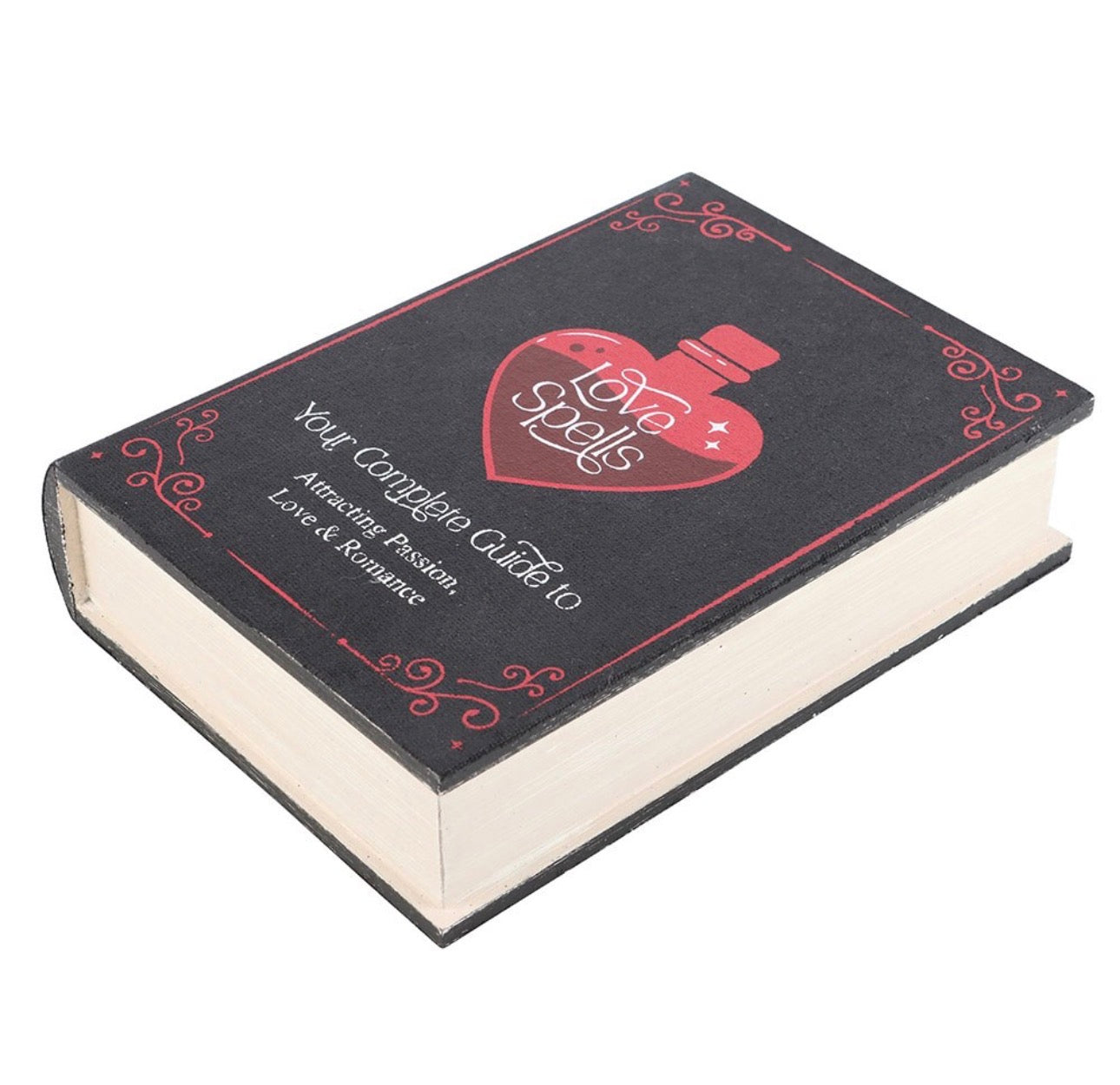 CAJA DE ALMACENAMIENTO CON FORMA DE LIBRO DE HECHIZOS DE AMOR