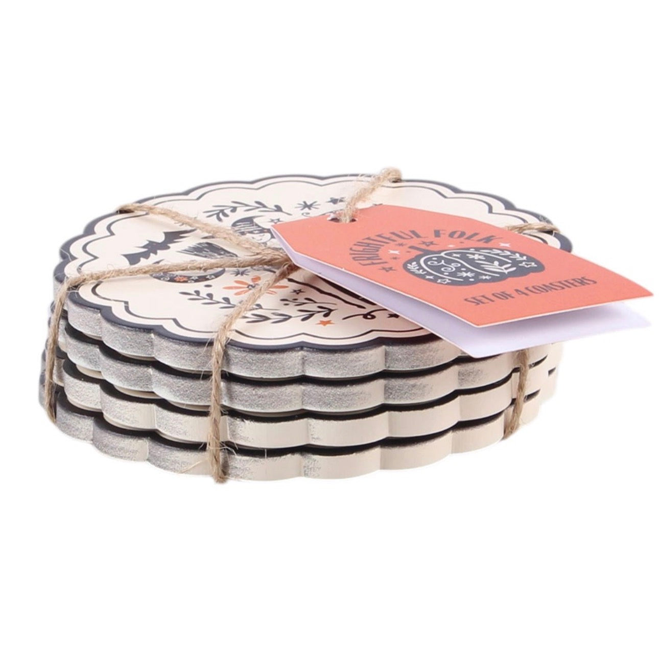 Juego de posavasos de terror folclórico