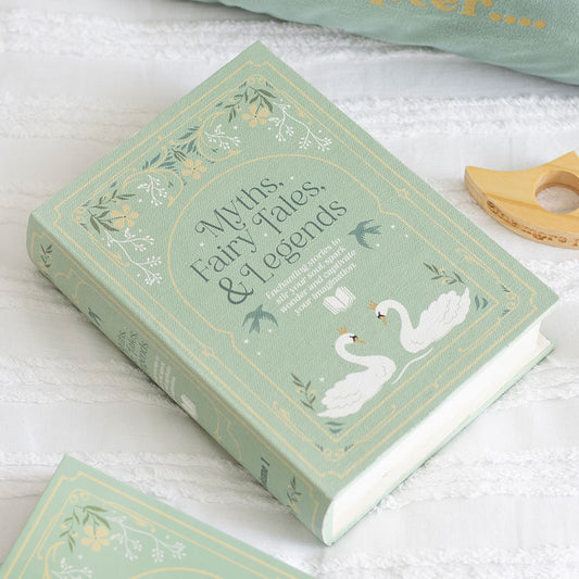 Caja de almacenamiento con forma de libro verde
