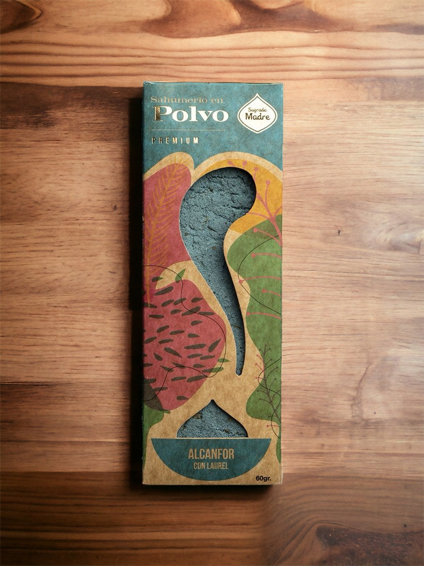 Incienso en polvo de alcanfor con laurel