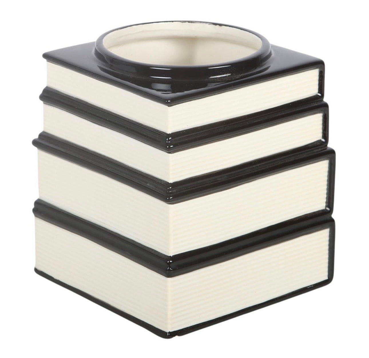 QUEMADOR DE ACEITE «BLACK CAT BOOK STACK» CON GATO