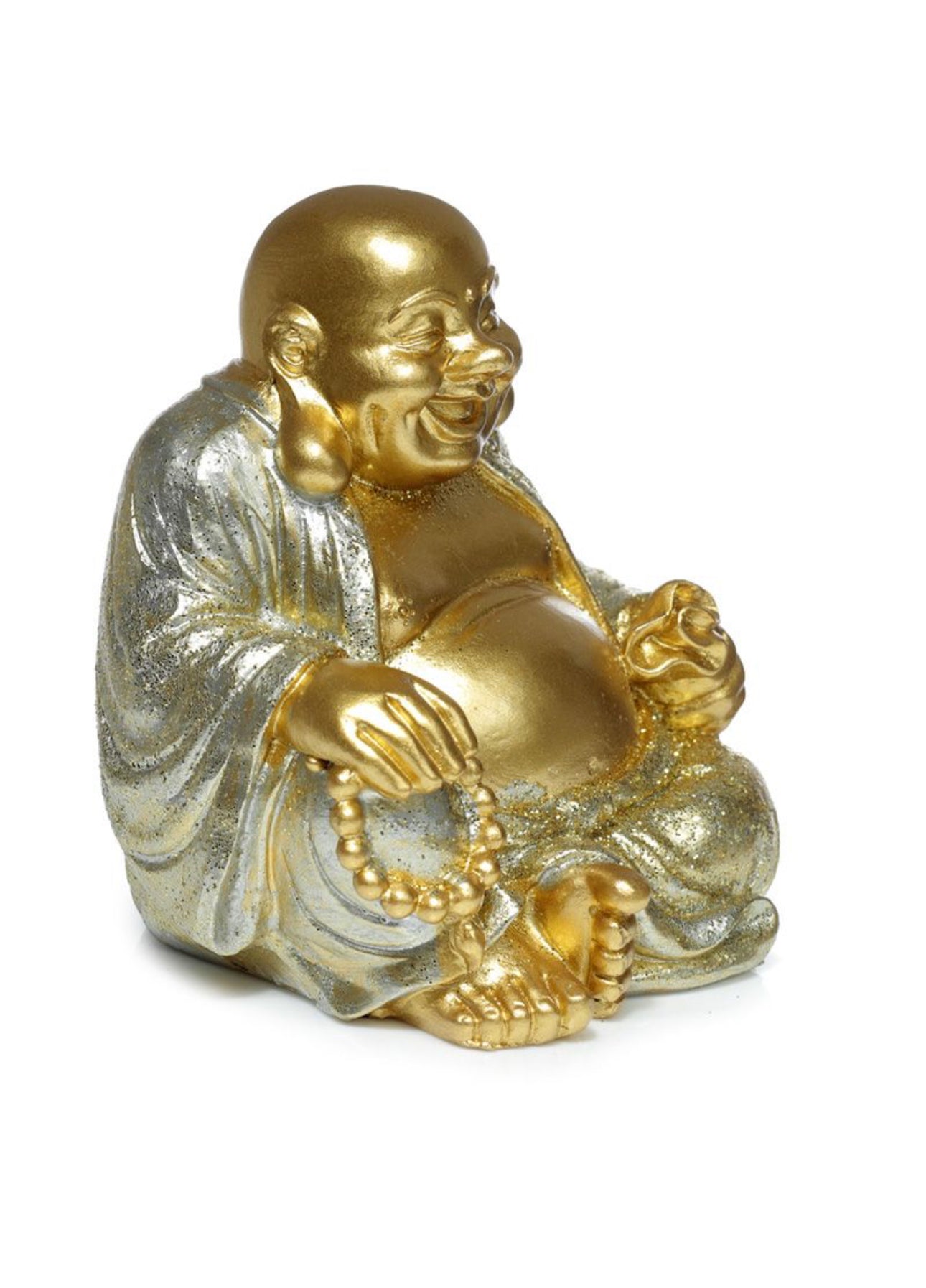 Figura de Buda Mini Buda Chino que Ríe de la Suerte con Purpurina 8cm