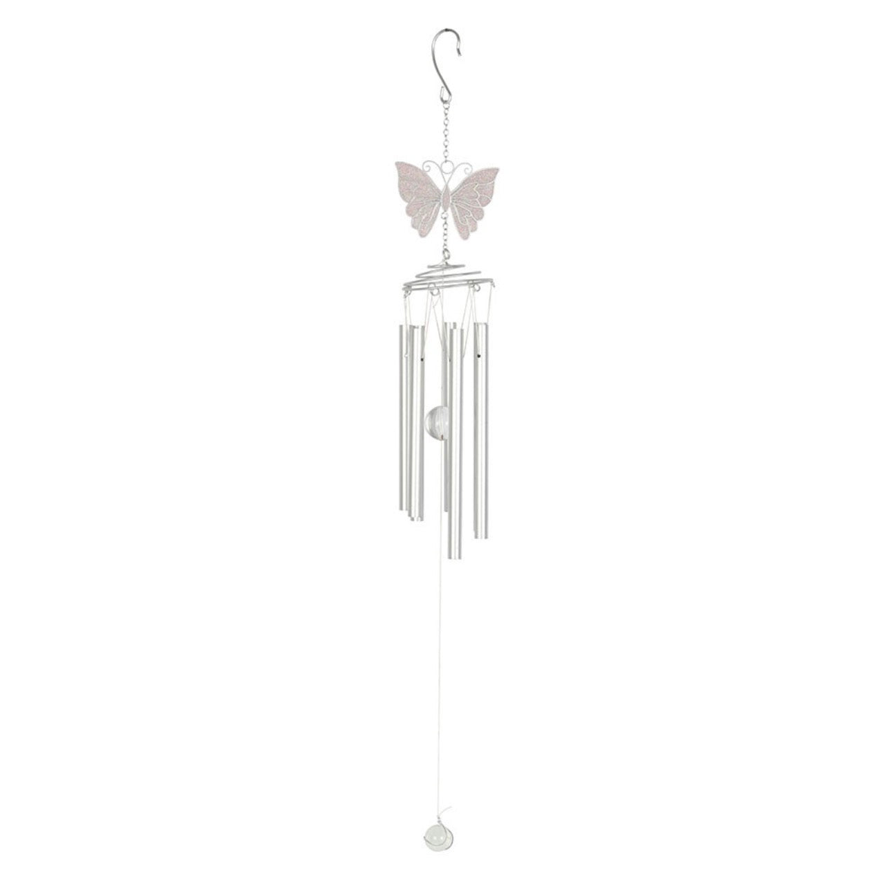 CARILLERO DE VIENTO DE MARIPOSA BLANCA