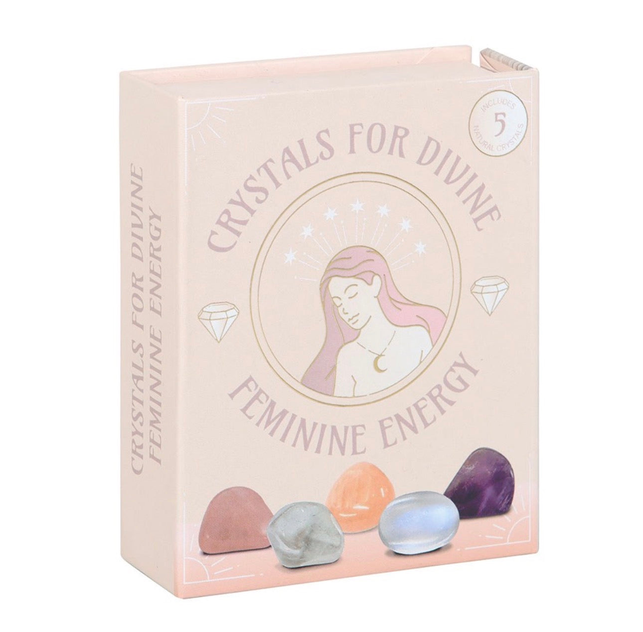 SET DE 5 CRISTALES PARA LA ENERGÍA FEMENINA DIVINA