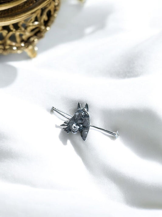 Broche De Plata Cabeza de Caballo
