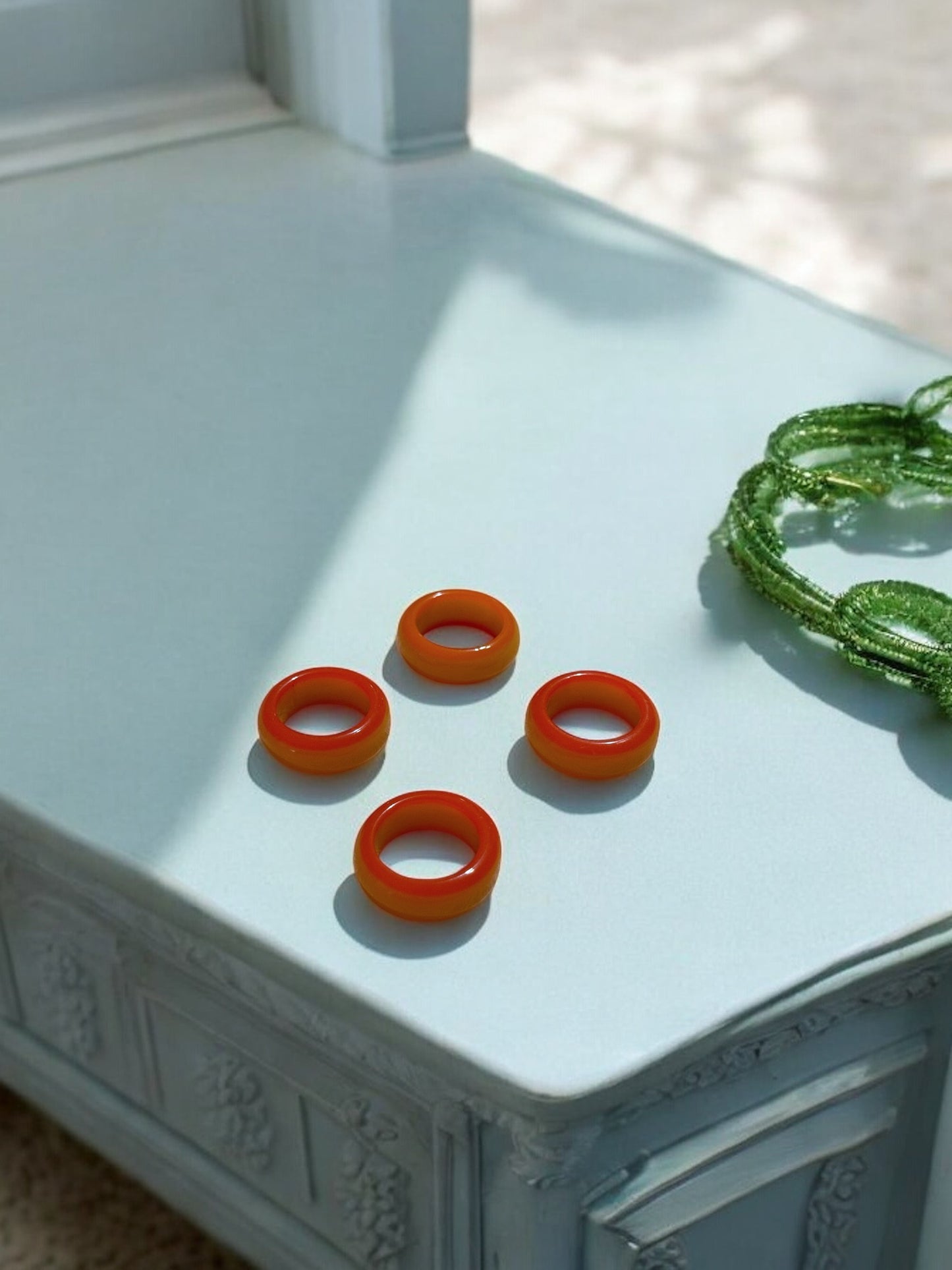 Anillo resina multicolor