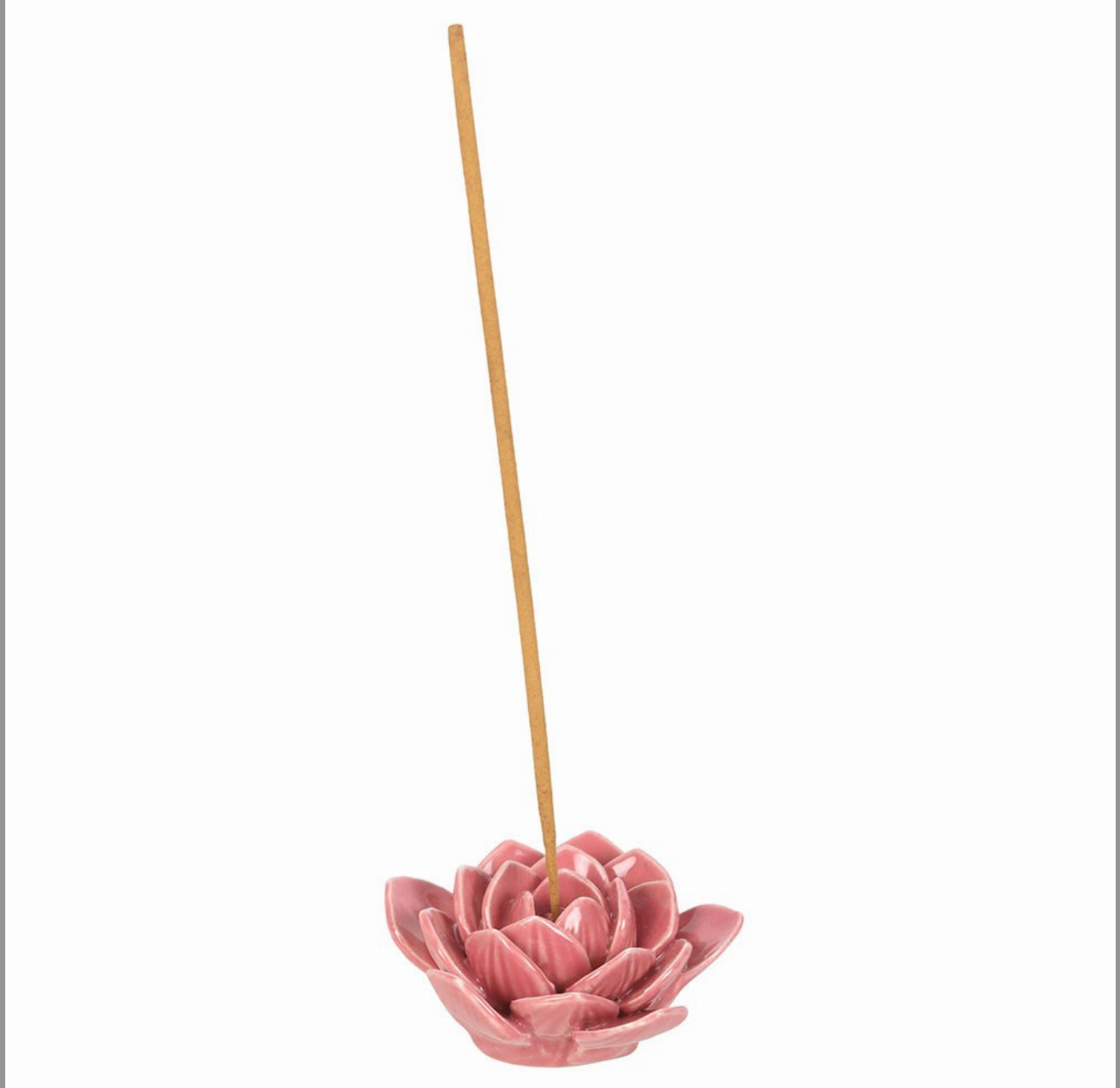 Quemador Porta incienso con forma de flor de loto rosa