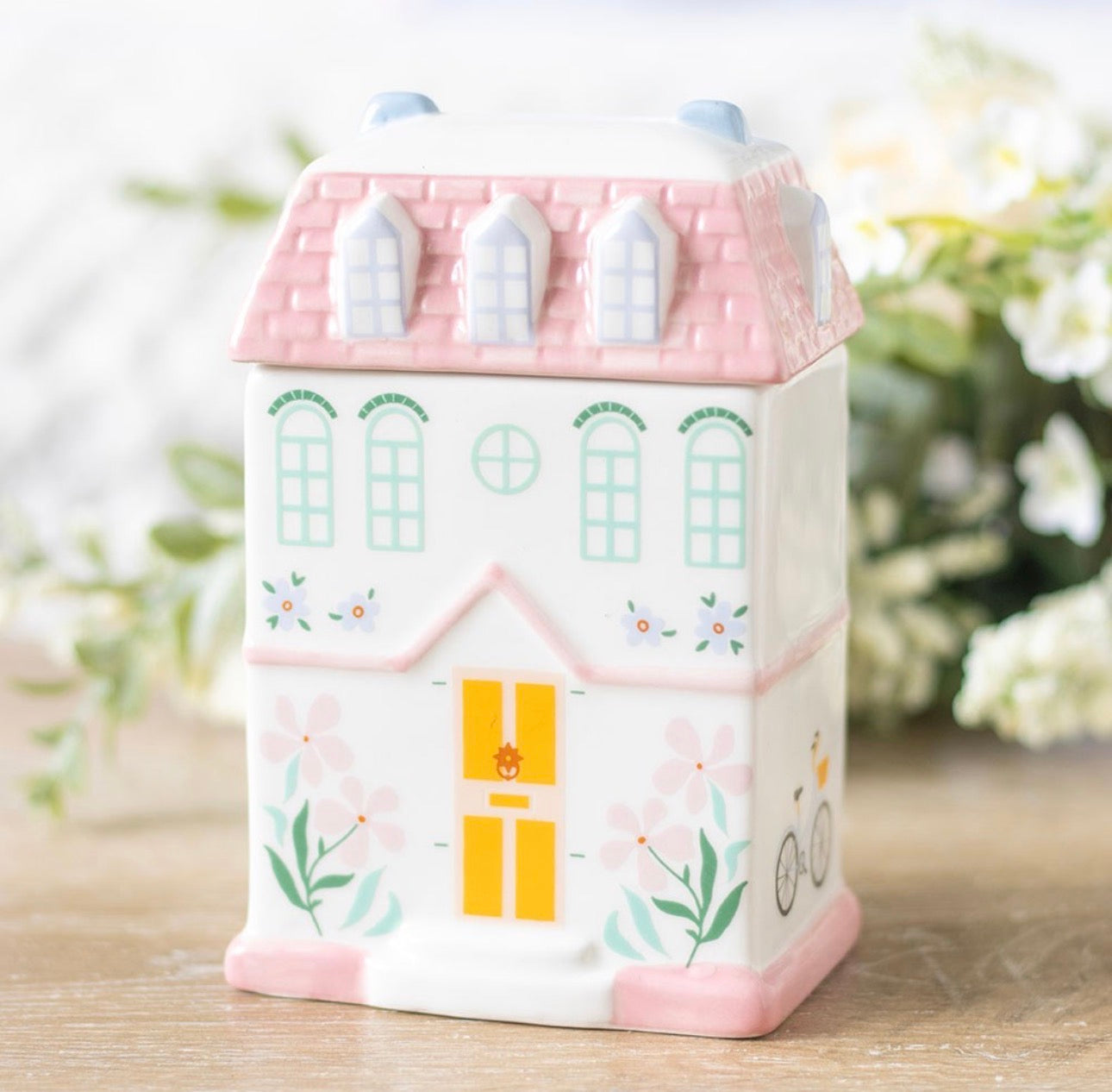 QUEMADOR DE ACEITE Y CALENTADOR DE CERA PASTEL CASA