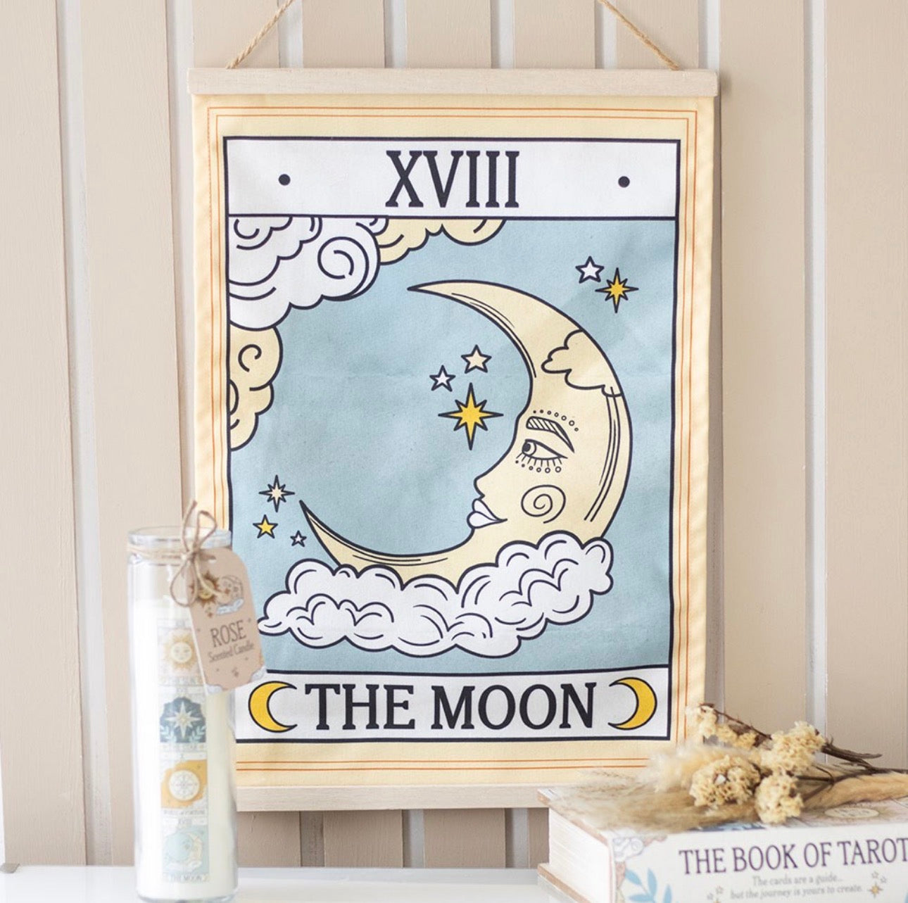 COLGADOR DE PARED TAROT VINTAGE DE LA LUNA