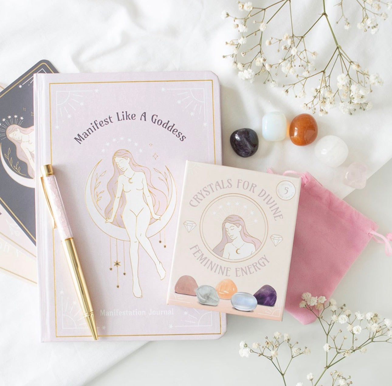SET DE 5 CRISTALES PARA LA ENERGÍA FEMENINA DIVINA