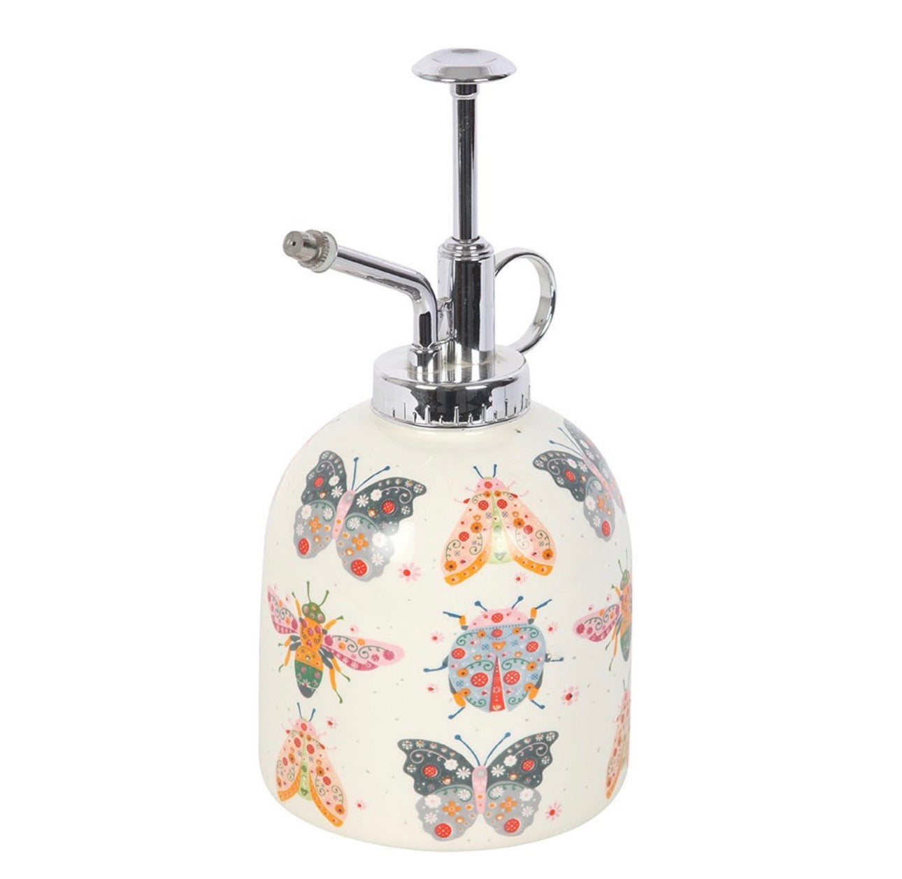 DIFUSOR PLANTA DE CERÁMICA CON ESTAMPADO DE INSECTOS FLORALES