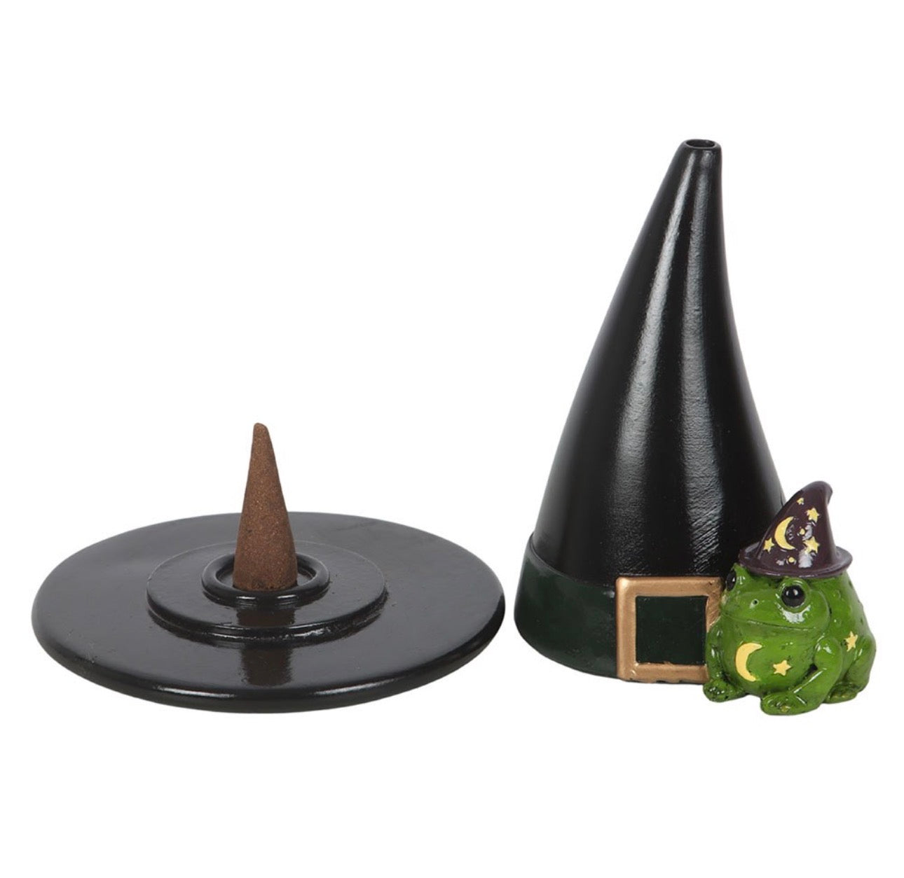 QUEMADOR DE CONOS DE SAPO MÁGICO Y SOMBRERO DE BRUJA