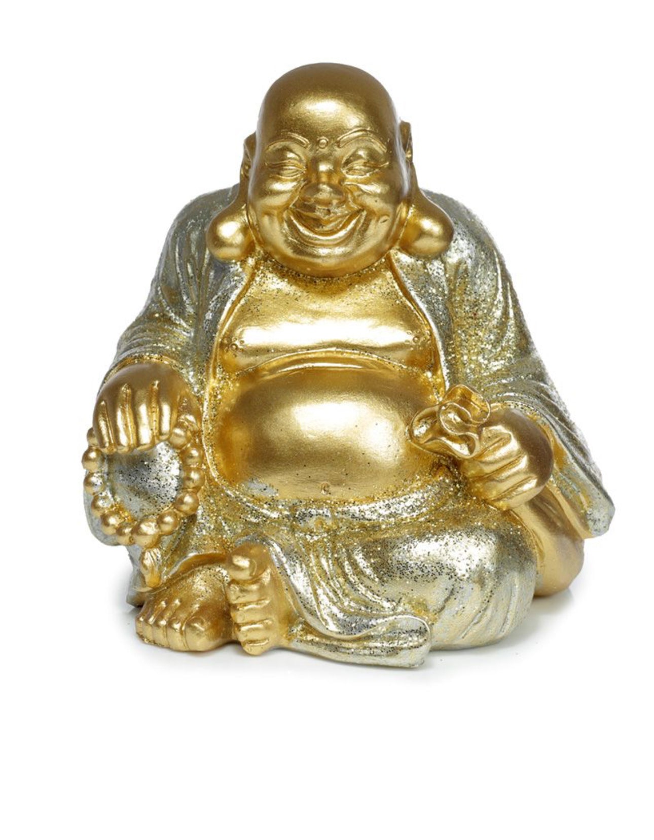 Figura de Buda Mini Buda Chino que Ríe de la Suerte con Purpurina 8cm