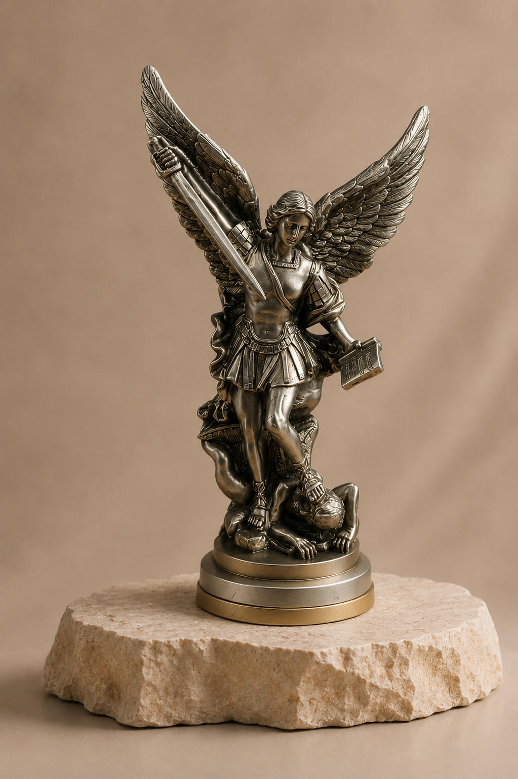 Estatua Arcángel San Miguel Bronce – 40 cm