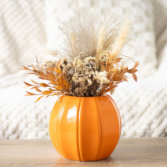 Jarrón de calabaza naranja