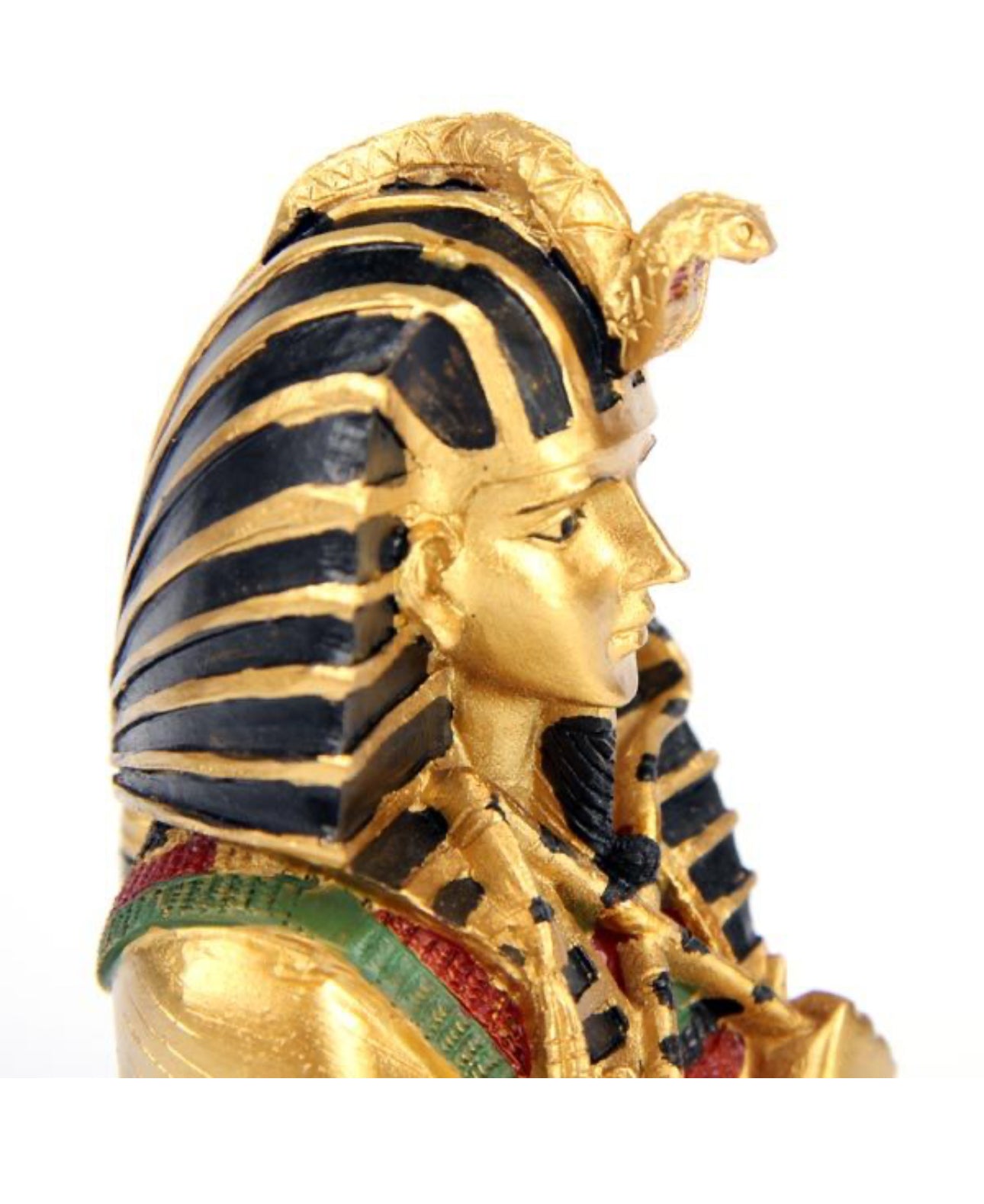 Figura Egipto Tutankamon Egipcio Dorado con Báculo y Mayal