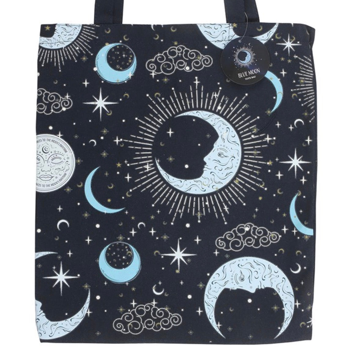 BOLSO TOTE CON ESTAMPADO DE LUNA AZUL