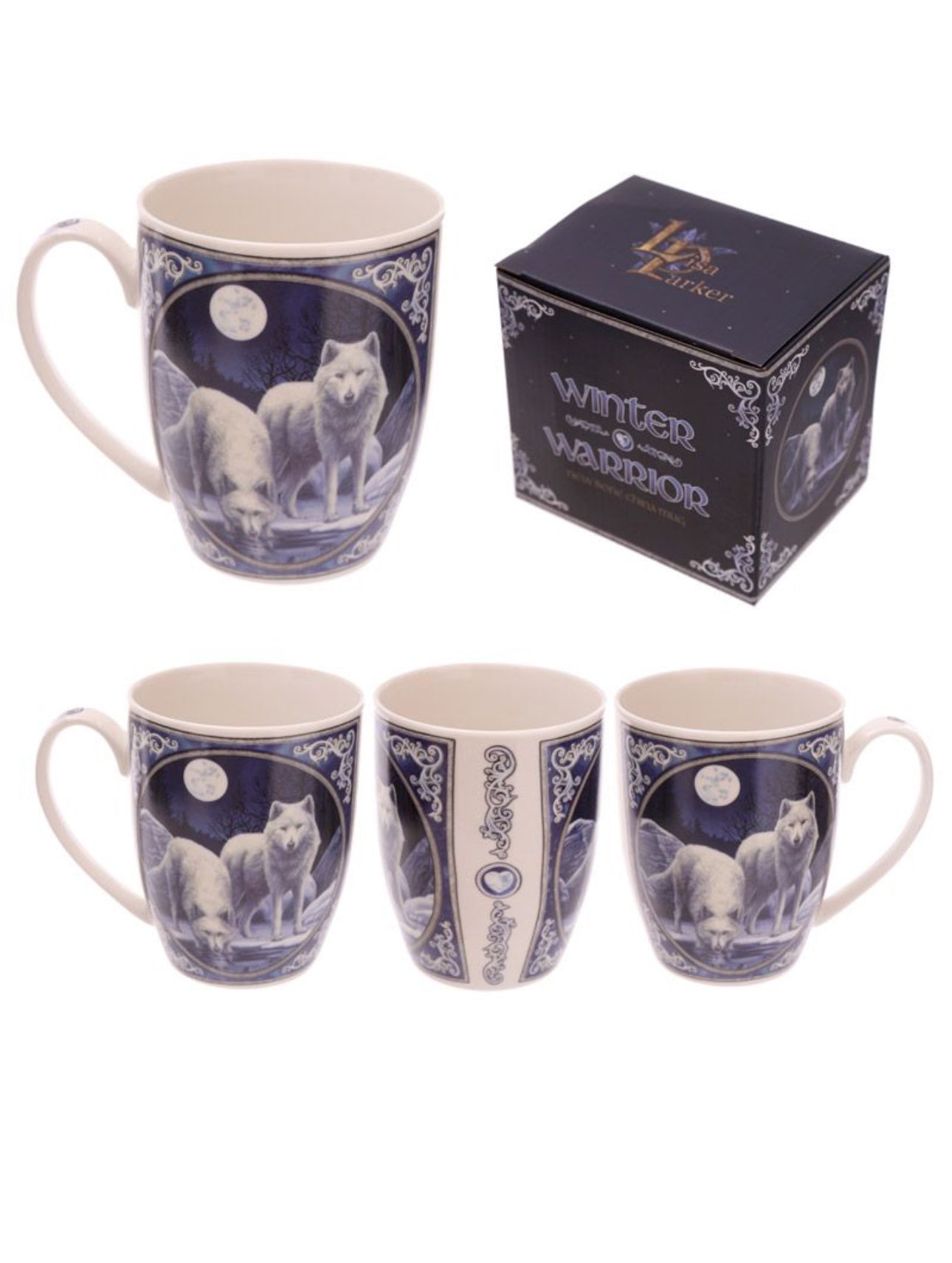 Taza Lobo de Porcelana Guerreros de Invierno Lisa Parker