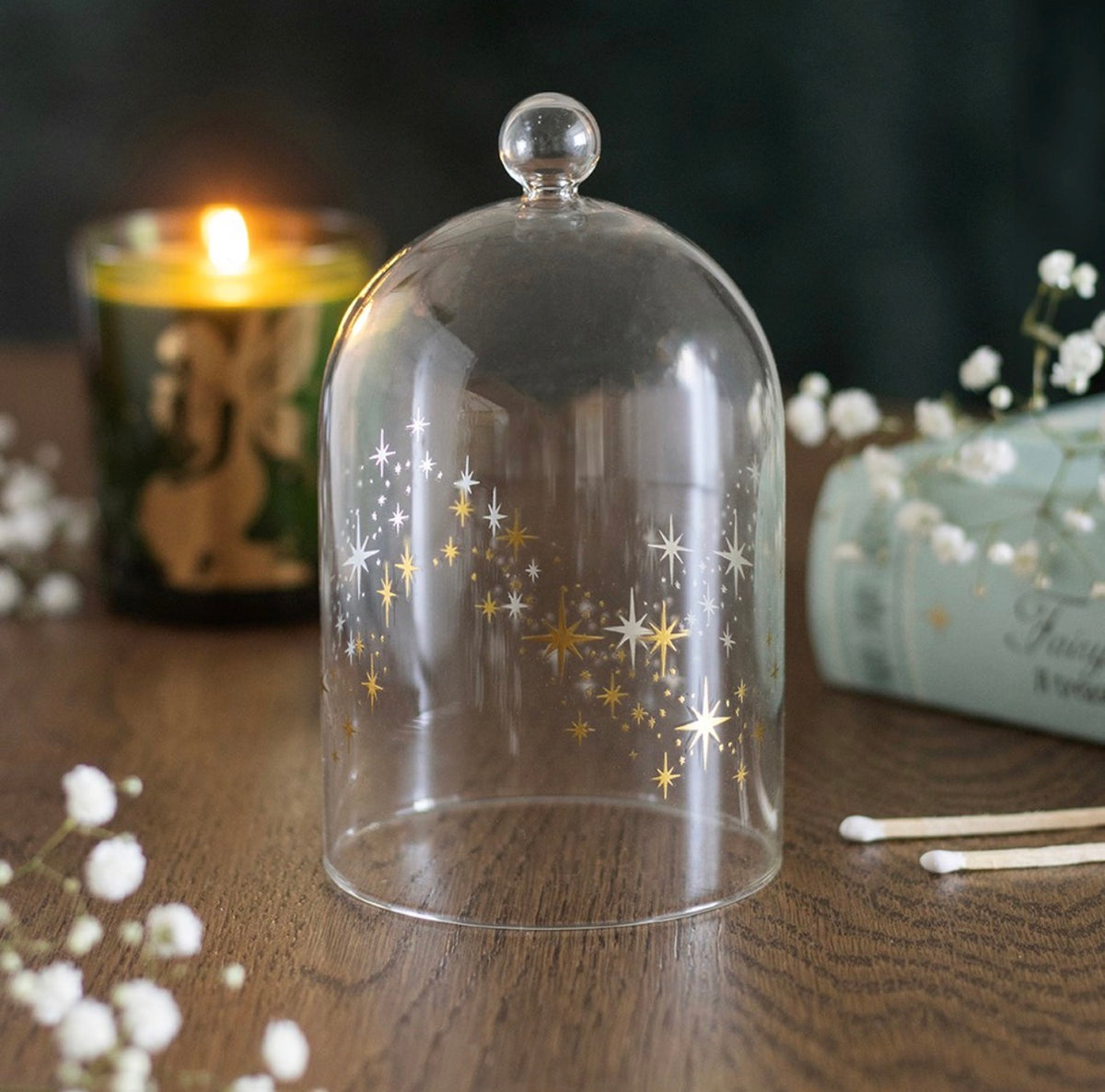 CAMPANA DE CRISTAL PARA VELAS «STARDUST»