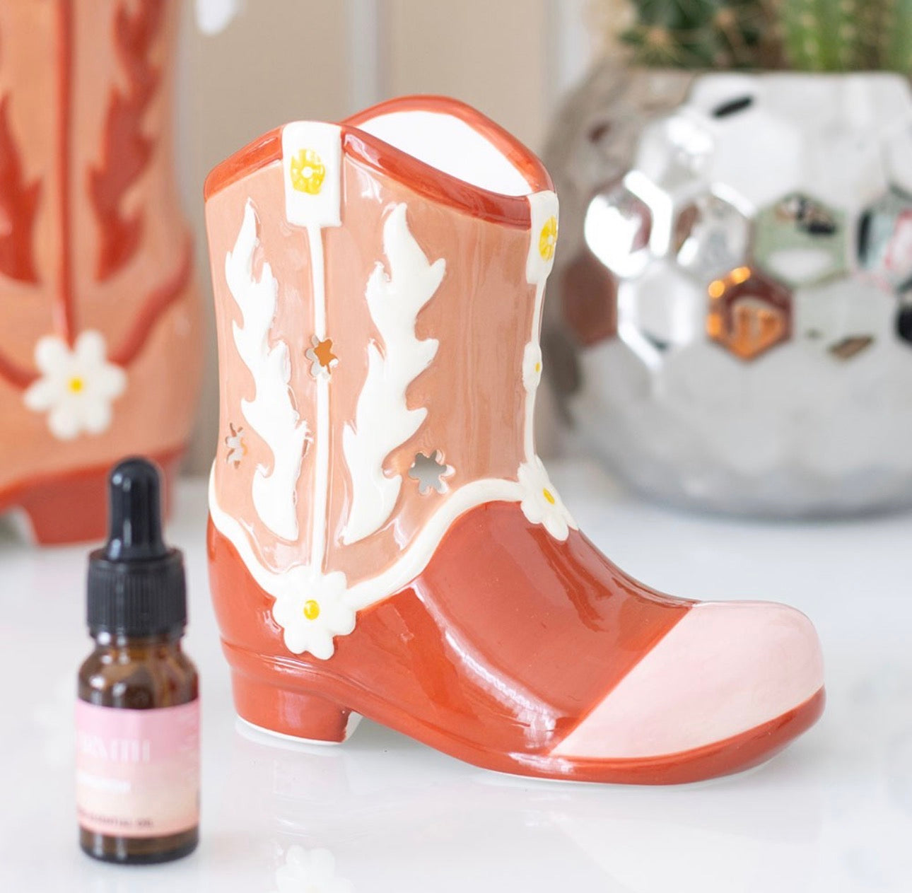 QUEMADOR DE ACEITE Y CALENTADOR DE CERA PARA BOTAS DE VAQUERO