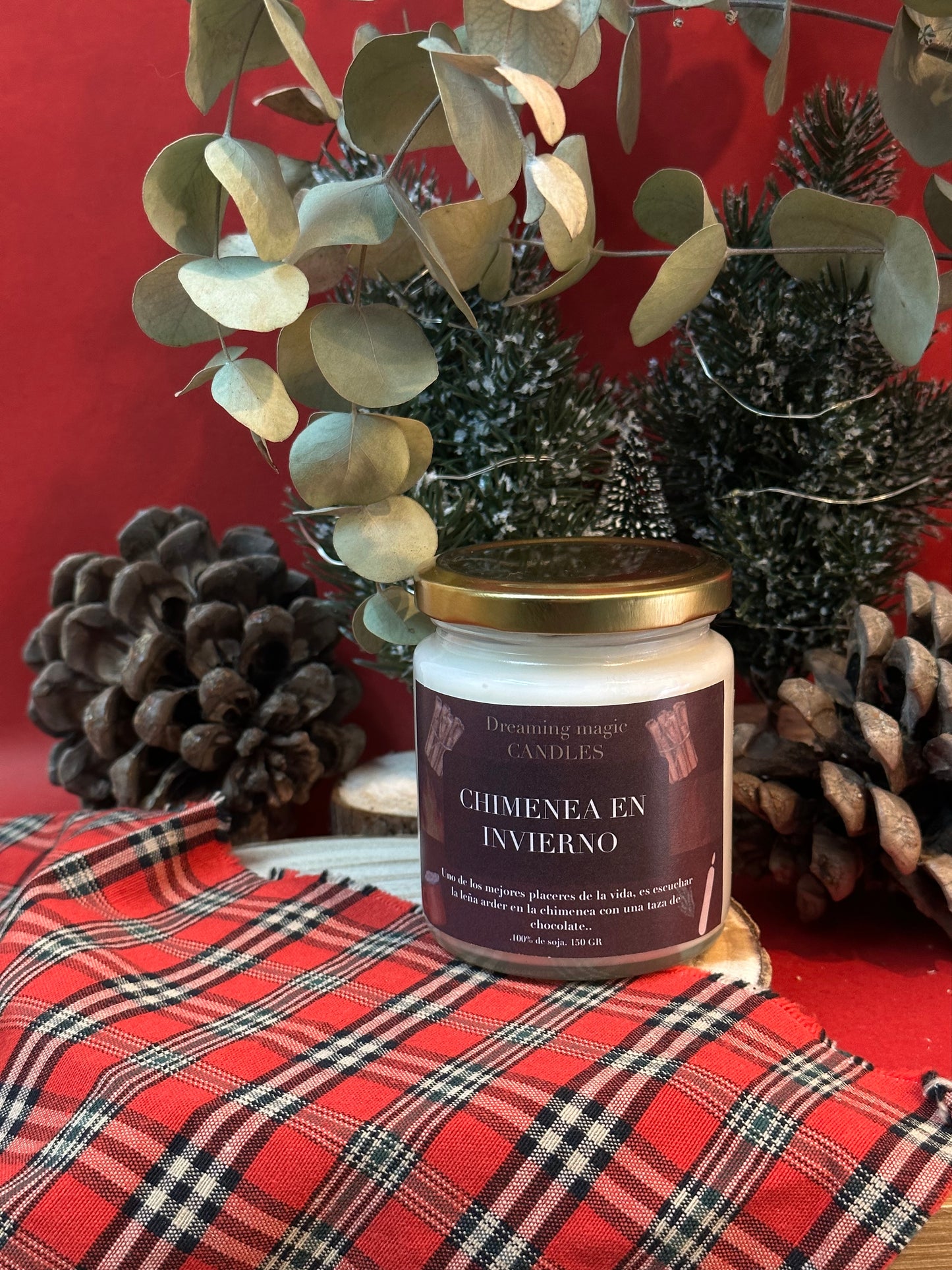 Vela “Chimenea en invierno”