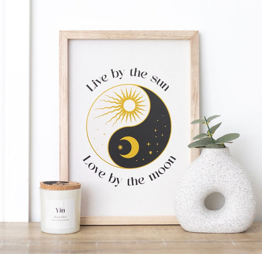 IMPRESIÓN DE ARTE DE PARED ENMARCADO YIN YANG