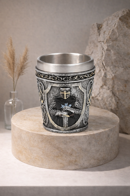 Vaso de Chupito Caballero Medieval Negro