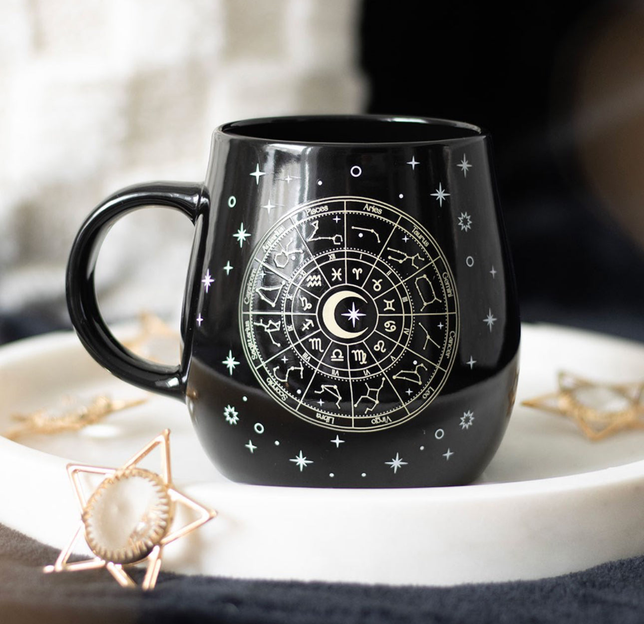 TAZA QUE CAMBIA EL COLOR CON RUEDA DE ASTROLOGÍA