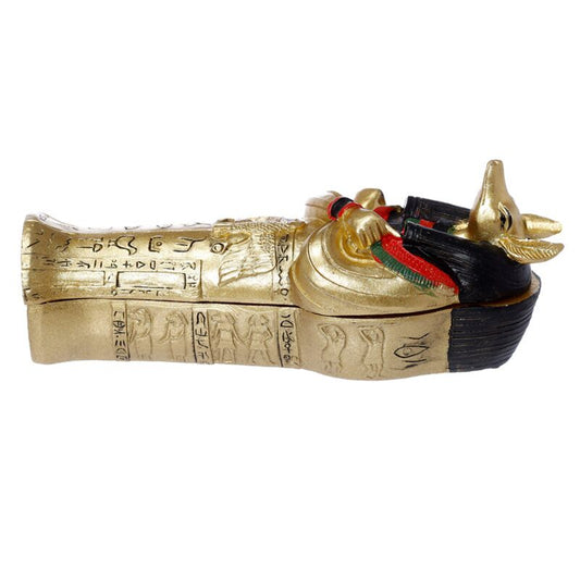 Figura Egipto Sarcófago de Anubis 22 cm