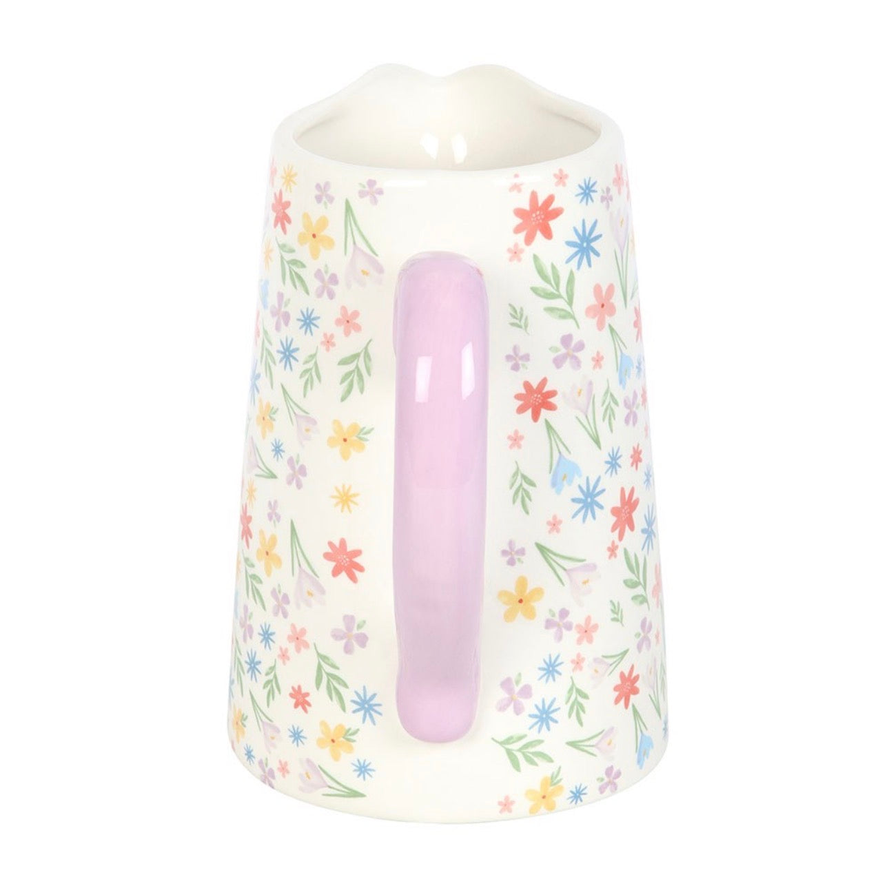JARRA DE CERÁMICA CON ESTAMPADO FLORAL DE PRIMAVERA