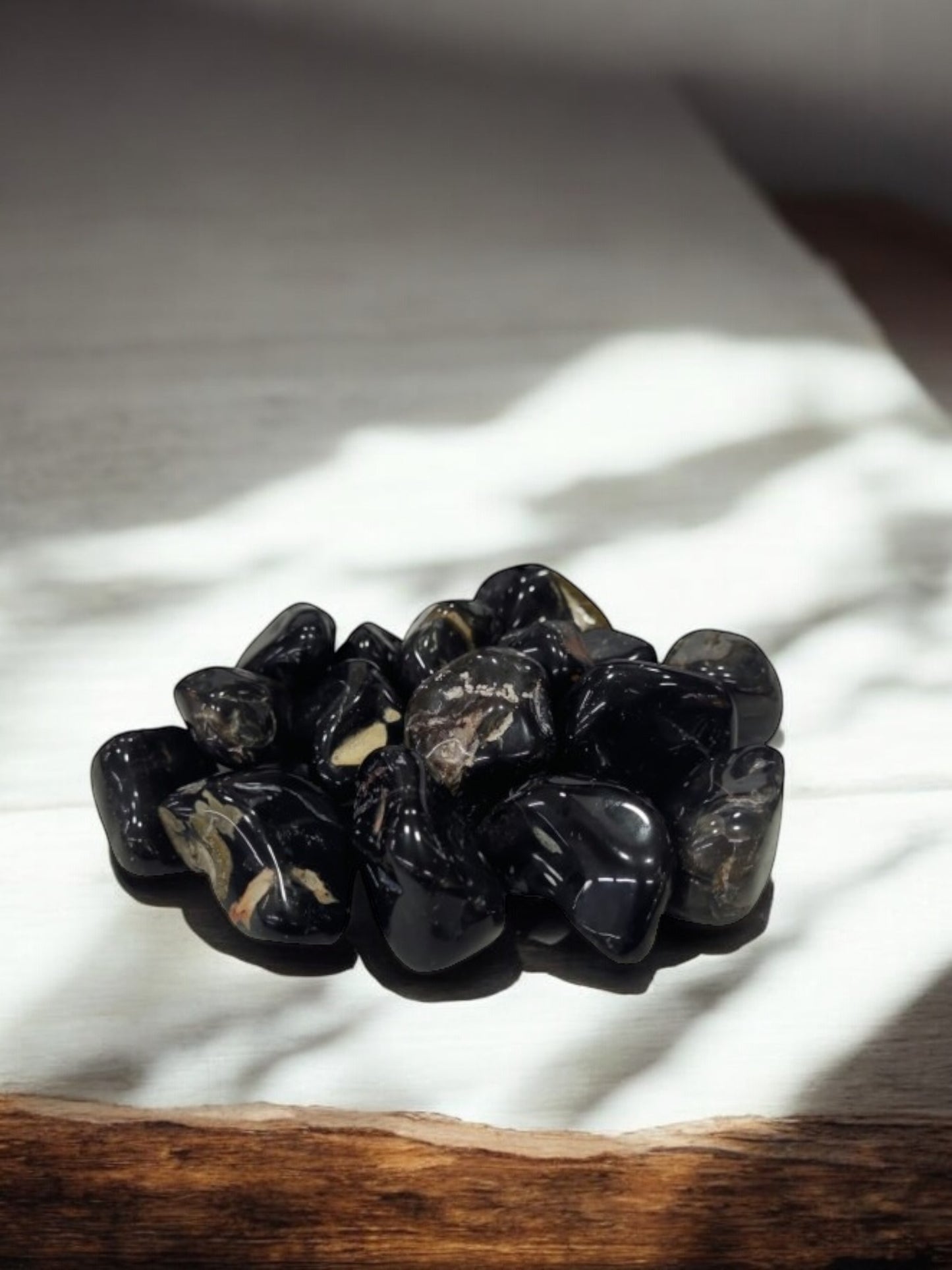 Mineral rodado Ónix Negro