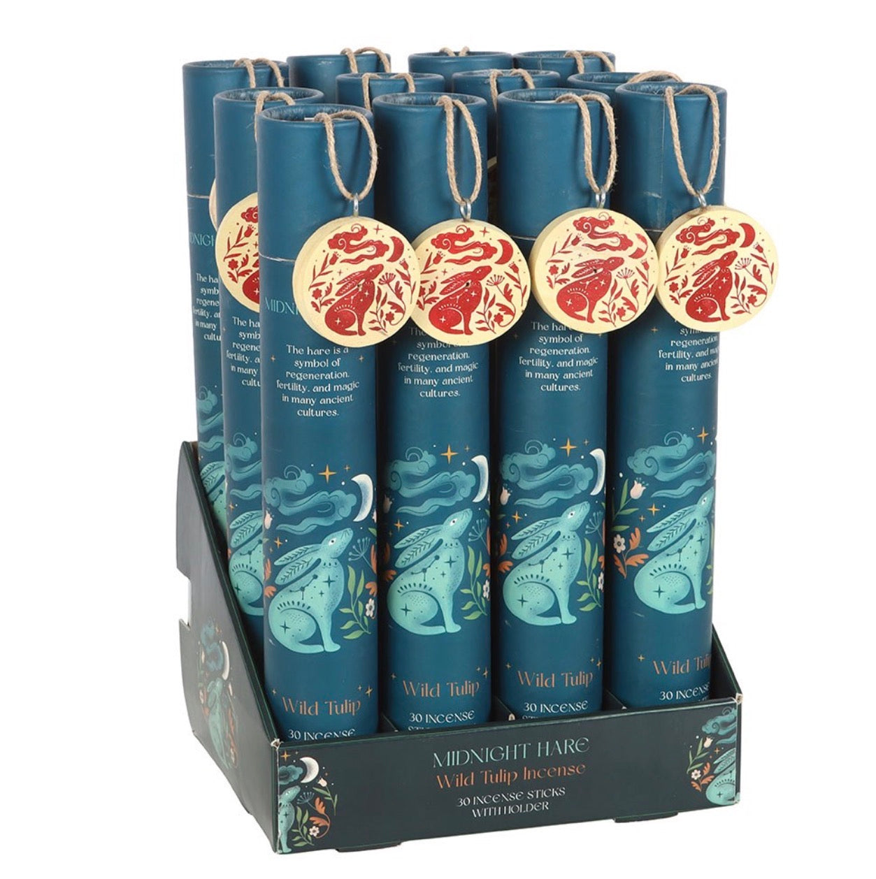 VARILLAS DE INCIENSO DE TULIPÁN SILVESTRE CON QUEMADOR DE REGALO