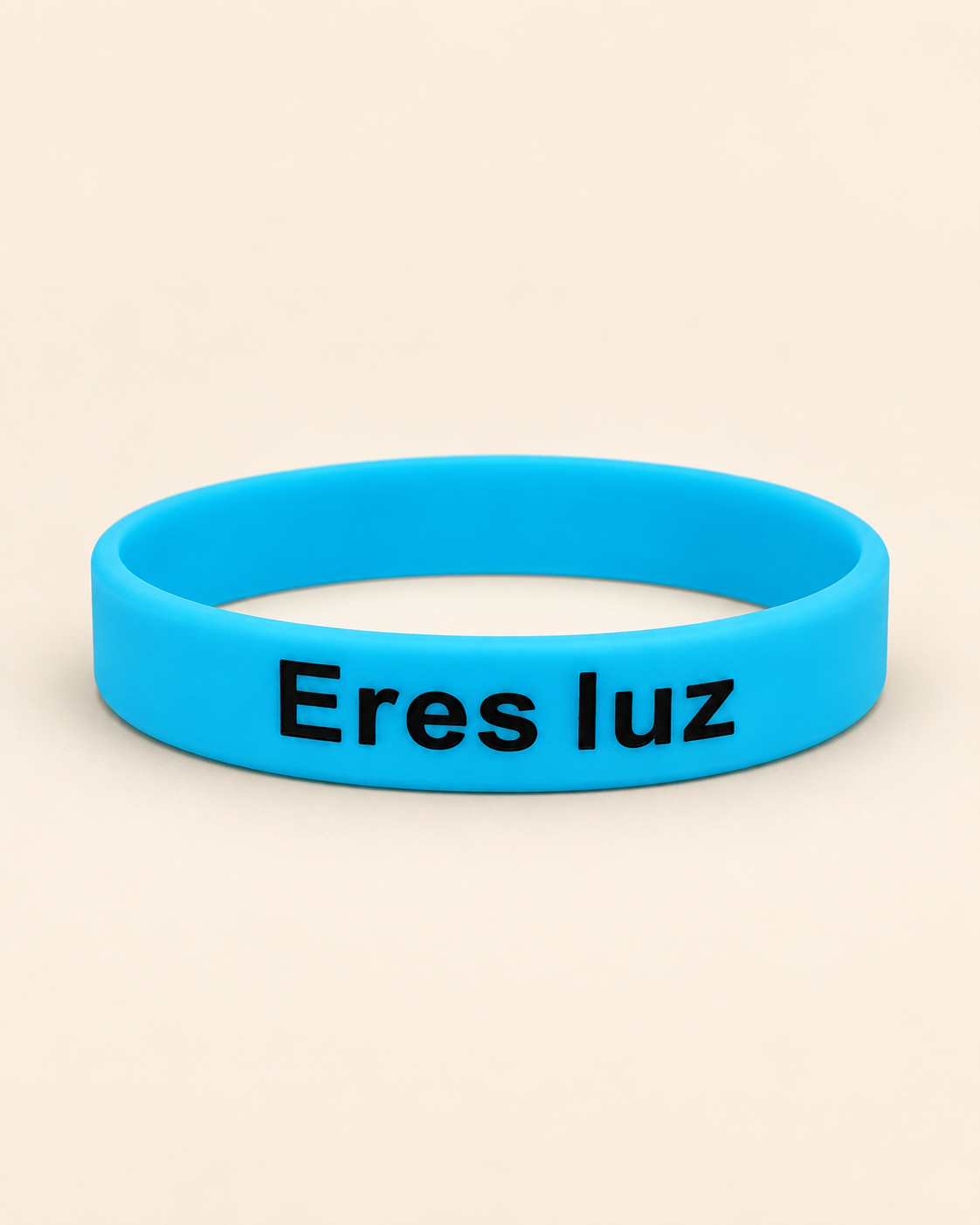 Pulsera “Eres luz” · Azul turquesa