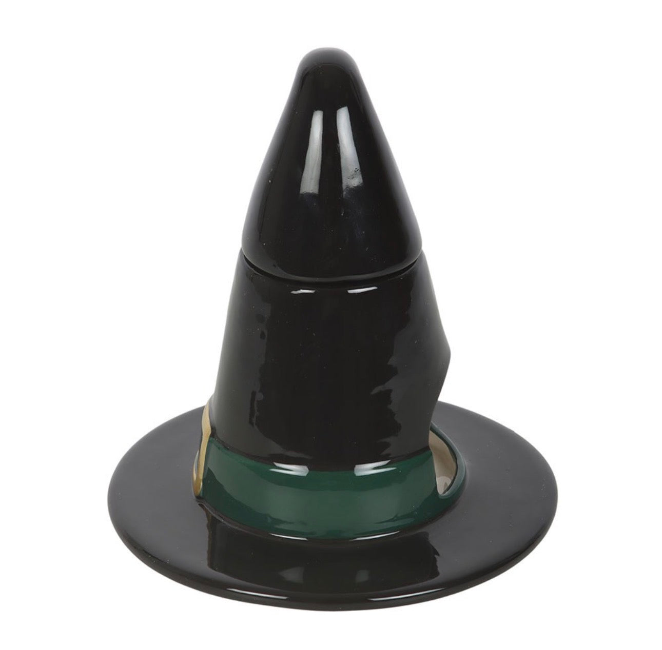 QUEMADOR DE ACEITE CON FORMA DE SOMBRERO DE BRUJA NEGRO