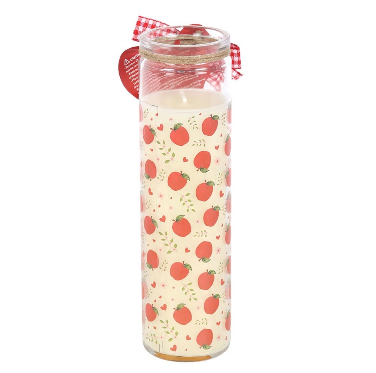 VELA DE TUBO DE TARTA DE MANZANA CON ESTAMPADO DE MANZANA