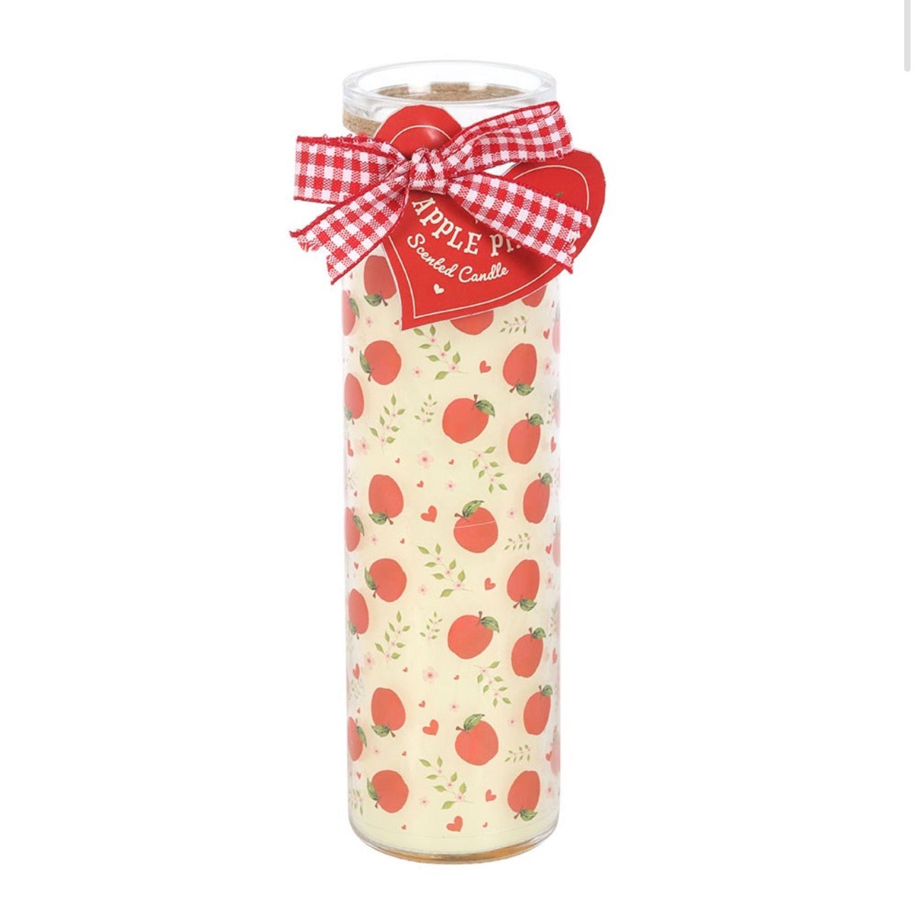 VELA DE TUBO DE TARTA DE MANZANA CON ESTAMPADO DE MANZANA
