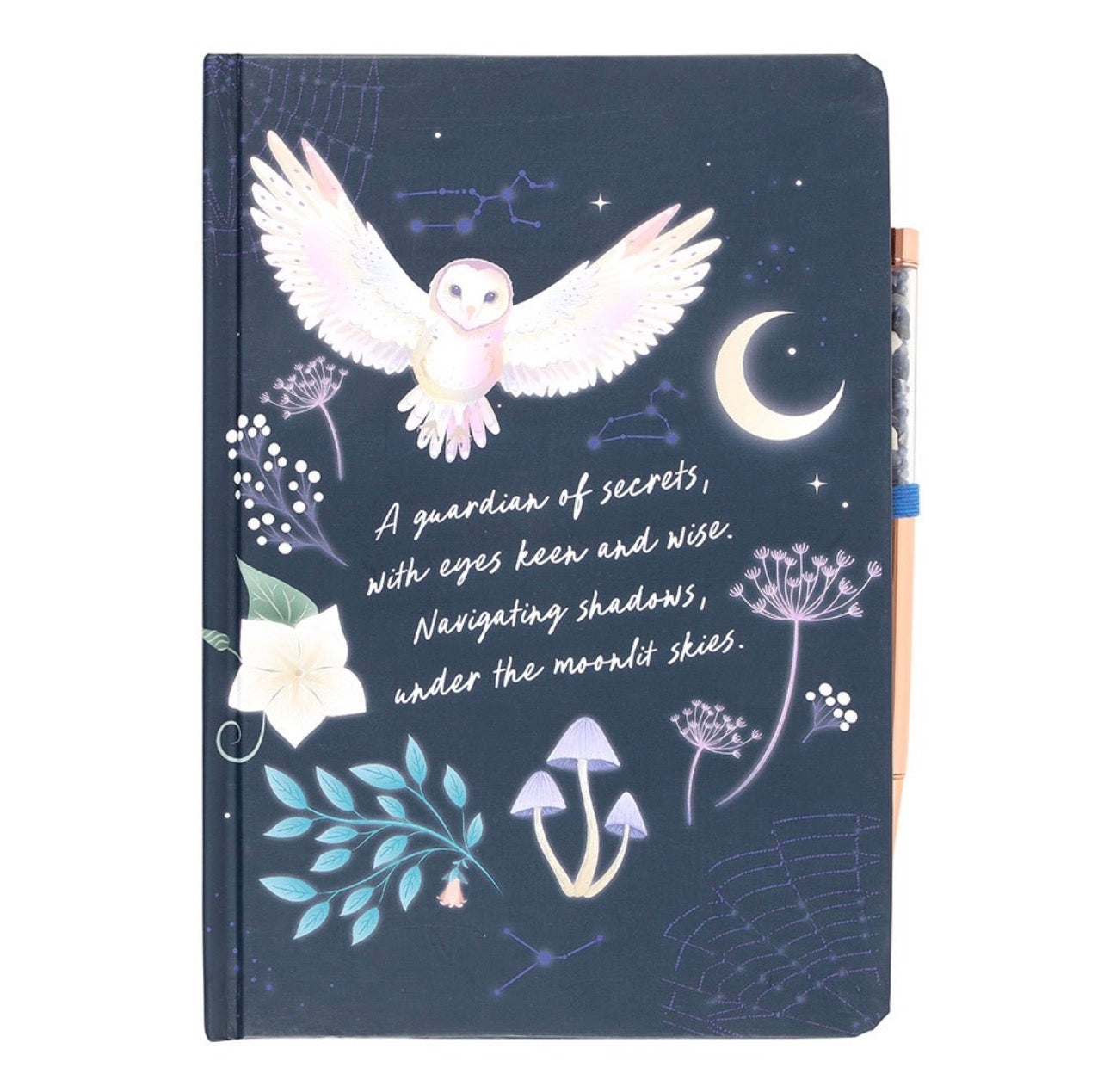 Libreta NOCTURNO CON PLUMA DE SODALITA