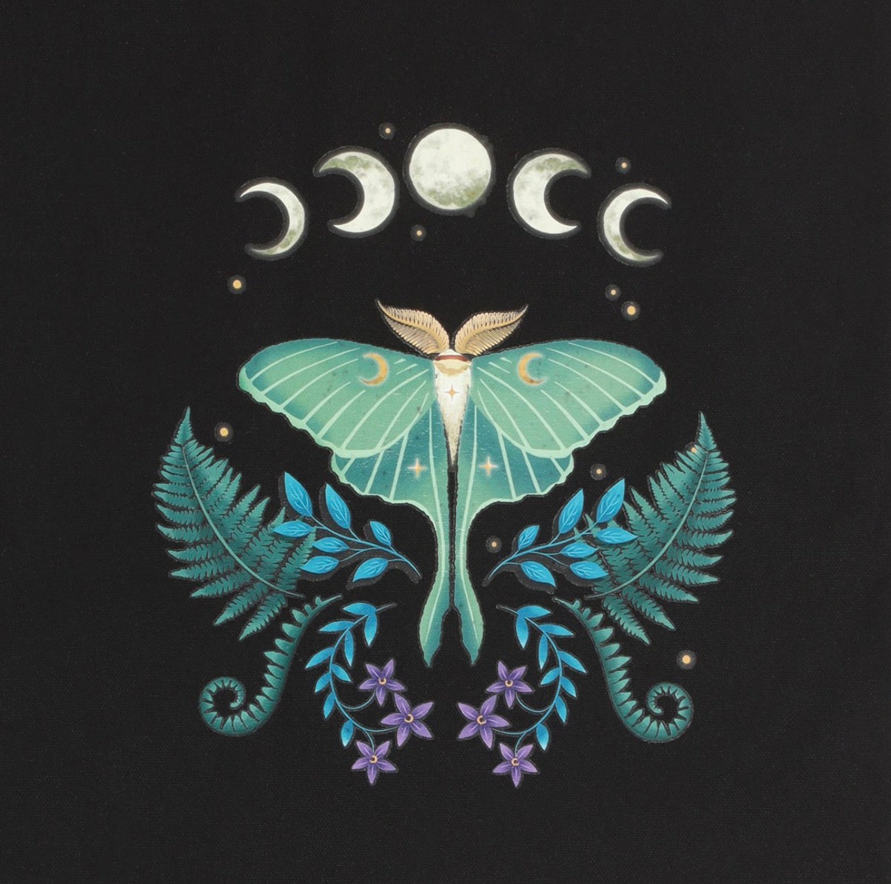 BOLSO TOTE DE POLIALGODÓN LUNA MOTH