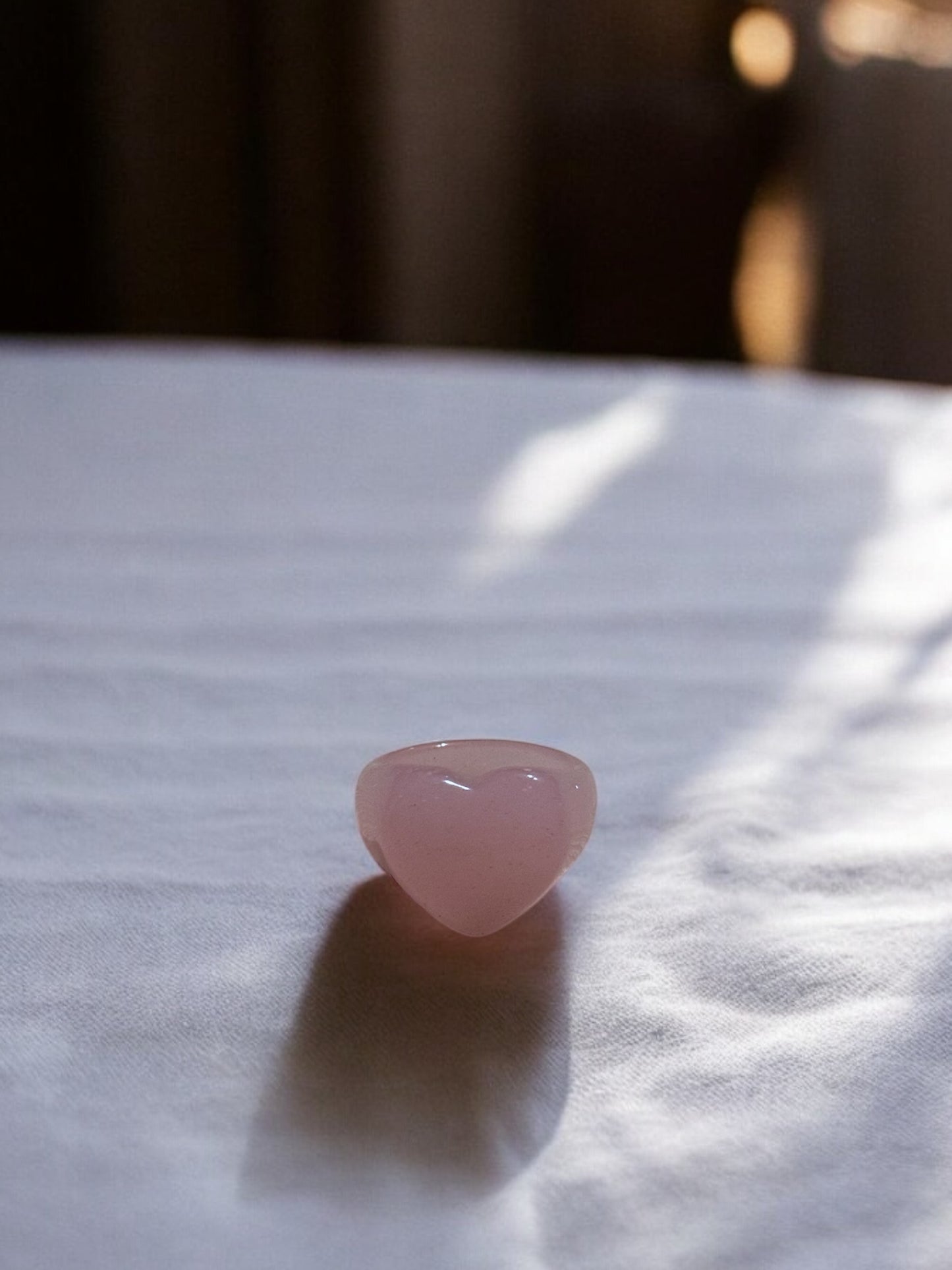 Anillo resina corazón