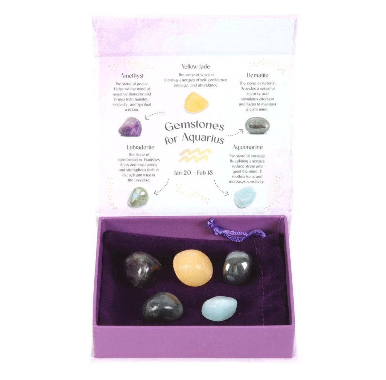 JUEGO DE PIEDRAS RODADAS DE CRISTAL DE ACUARIO