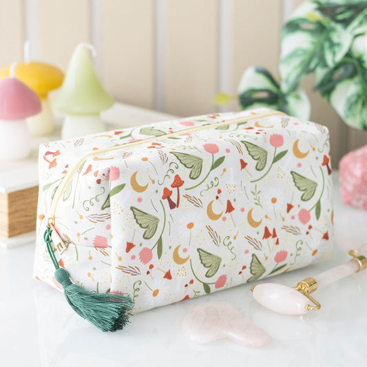 Bolsa de maquillaje con estampado de hadas folclóricas